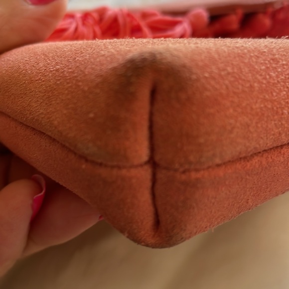 WHBM Suede Tassel clutch in gelato pink - Picture 10 of 10